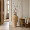 Rattan Large Floor Standing Vase