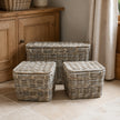 Rattan Wicker Lidded Storage Trunk