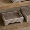 Wickham Rattan Rectangle Footed Tray