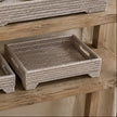Rattan Rectangle Footed Tray With Handles