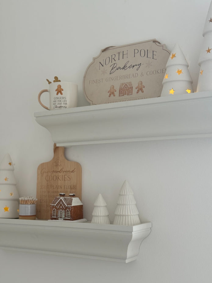 Ribbed Matt White Ceramic Christmas Tree