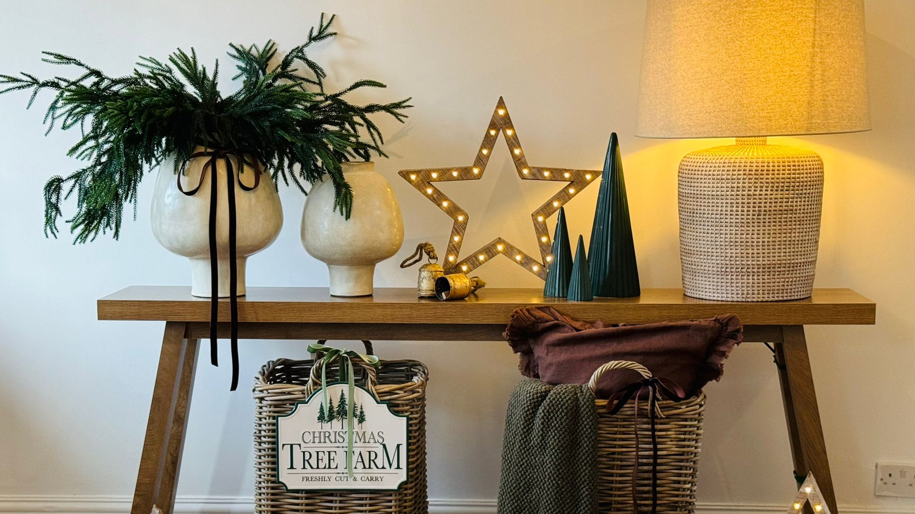 Rustic Natural Extra Large Wood Effect Console Table - PRE ORDER UP TO 14 DAYS DELIVERY