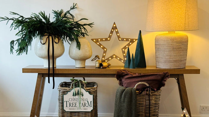 Rustic Natural Extra Large Wood Effect Console Table - PRE ORDER UP TO 14 DAYS DELIVERY