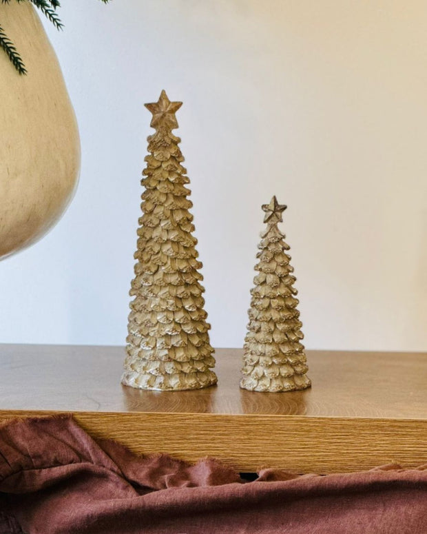 Beige Wooden Christmas Tree With Star