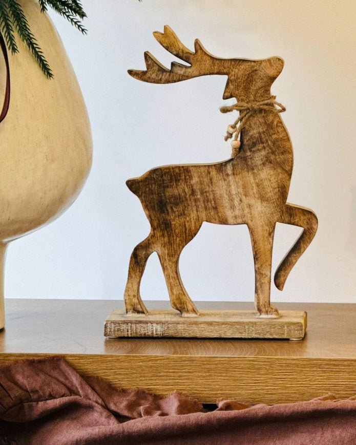 Wooden Standing Reindeer