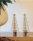 White Wooden Cristmas Tree With Gold Star