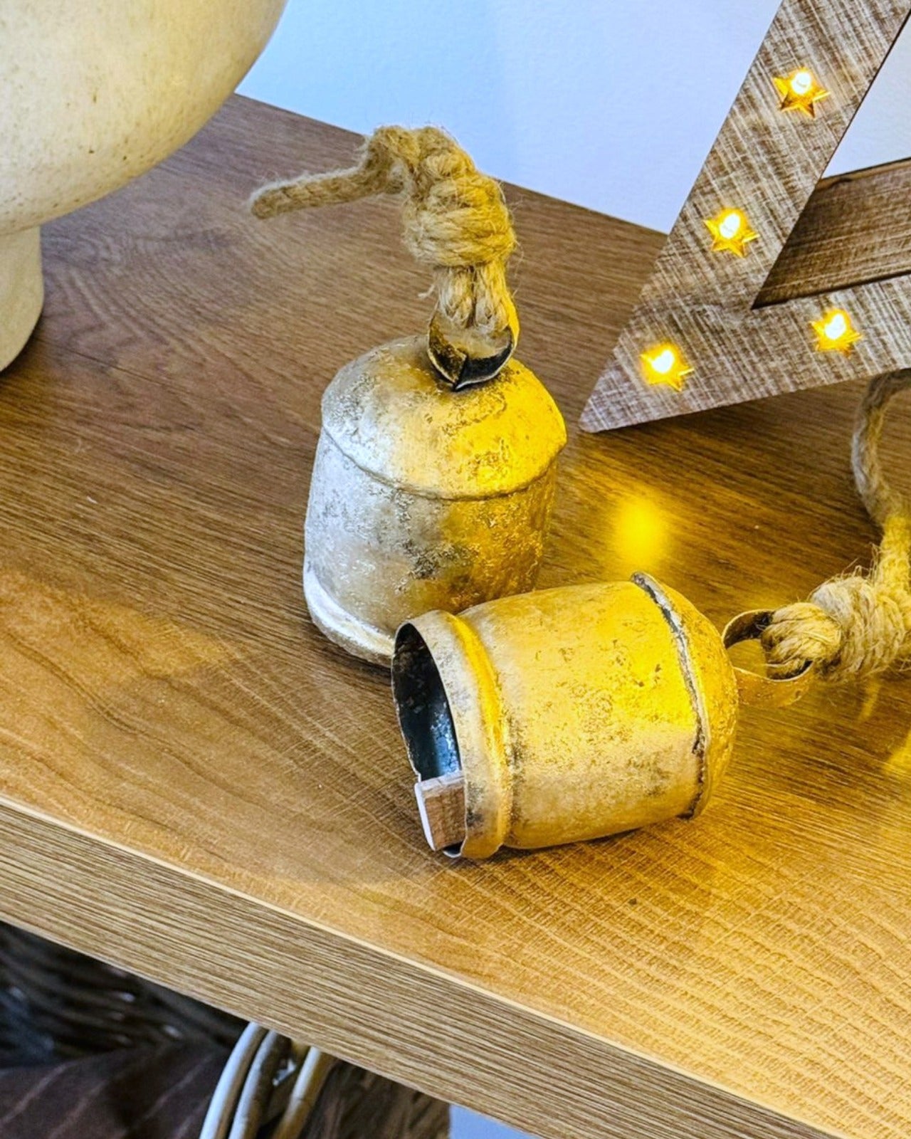 Small Brass Gold Bell On Rope