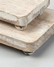 White Wood Chunky Risers - Set of Two – PRE ORDER THREE WEEK DELIVERY