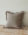 Chocolate brown pinstripe cushion cover from Ellenvale Trade, extra large size, soft furnishings with a stylish pinstripe pattern.