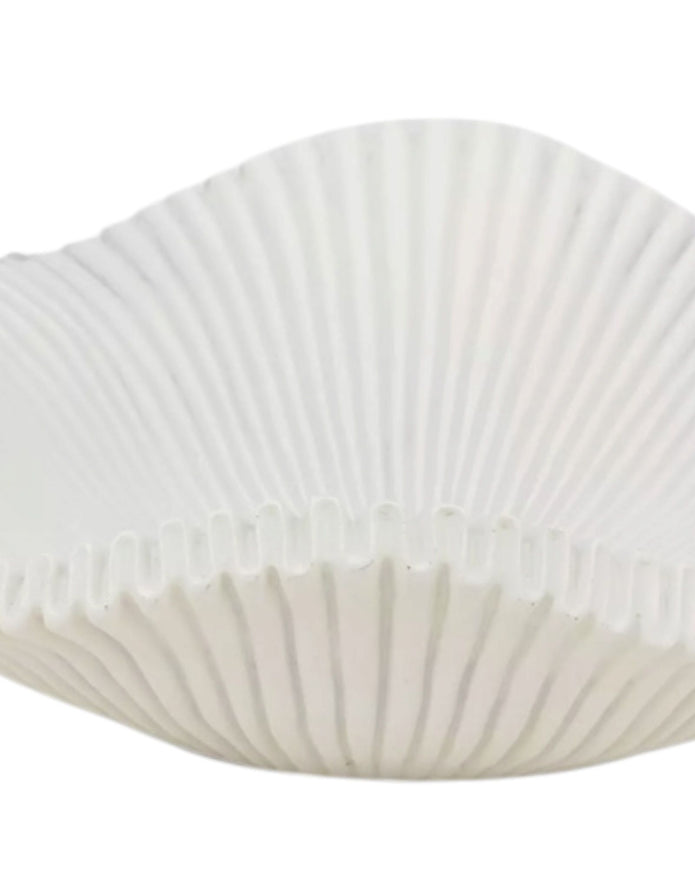 Large scalloped wavy decorative bowl by Gallery Direct, ideal for home decor, showcasing an elegant, textured design.