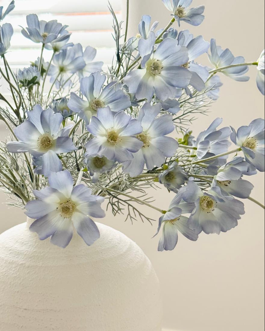 Artificial Ocean Blue Cosmos Flower Stem