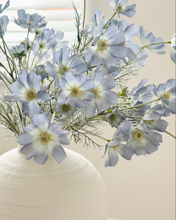 Artificial Ocean Blue Cosmos Flower Stem