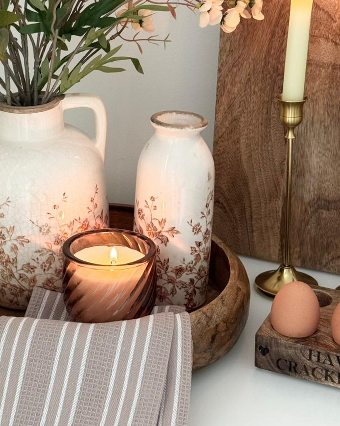 Autumnal Floral Print Vase - Small
