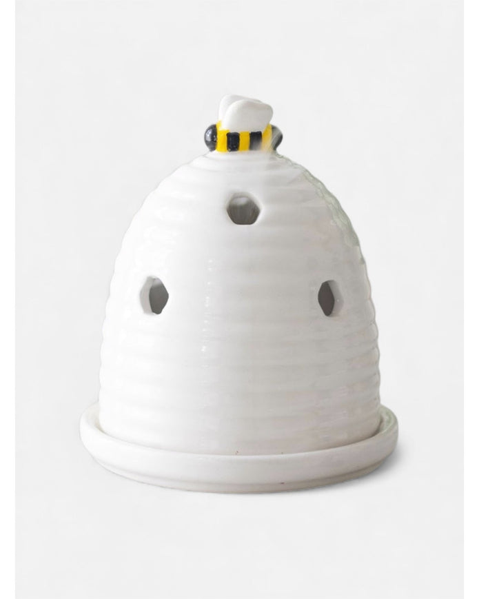 White Beehive Tea-light Holder - Home Fragrance and Decor