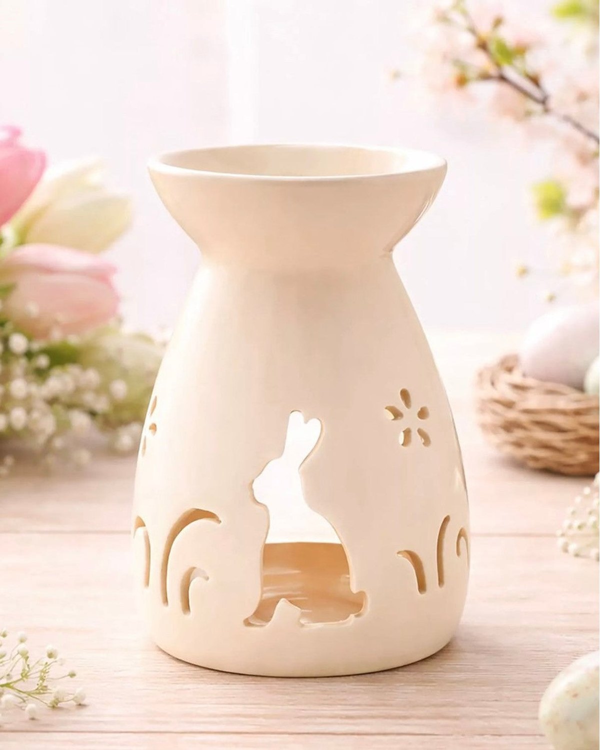 White Bunny Wax Melt & Oil Burner | Ceramic Easter Fragrance