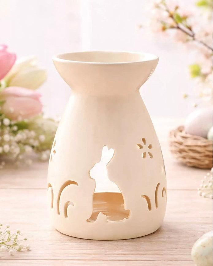 White Bunny Wax Melt & Oil Burner | Ceramic Easter Fragrance