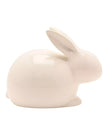 White Bunny With Pink Bow Ornament | Ceramic Easter Decoration