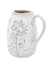 White Ceramic Allium Wildflower Jug