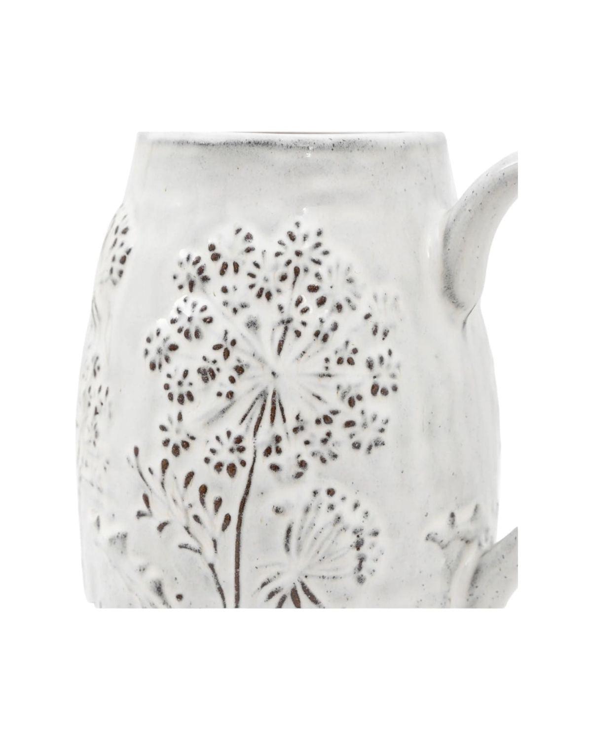 White Ceramic Allium Wildflower Jug
