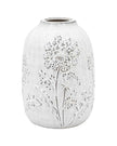 White Ceramic Allium Wildflower Vase