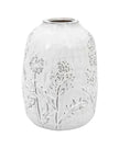 White Ceramic Allium Wildflower Vase