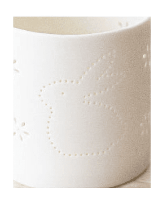 White Ceramic Rabbit Tealight Candle Holder