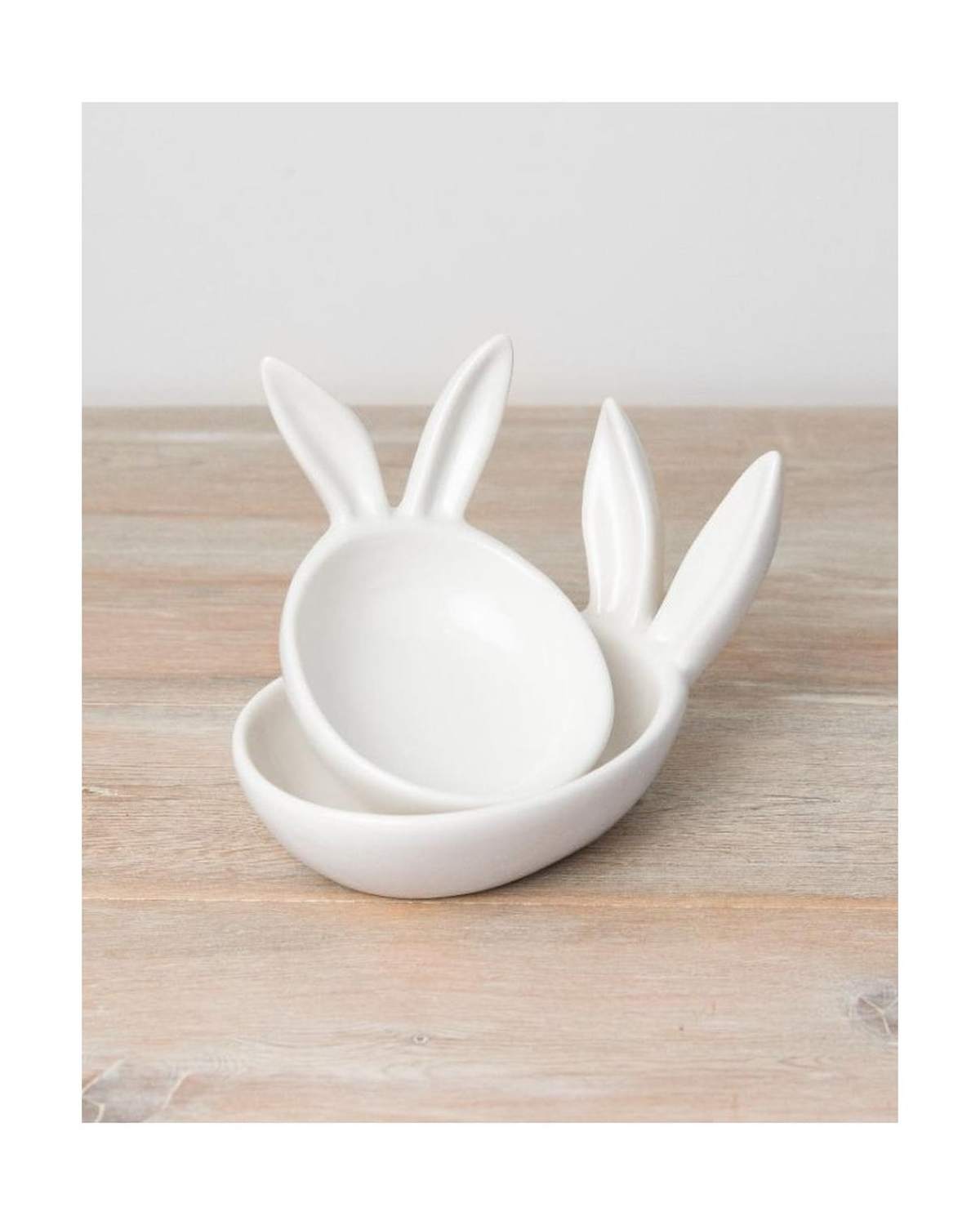 White Ceramic Bunny Dish