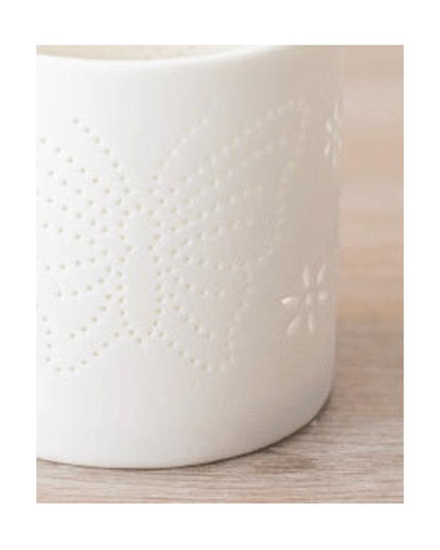 White Ceramic Butterfly Tealight Candle Holder
