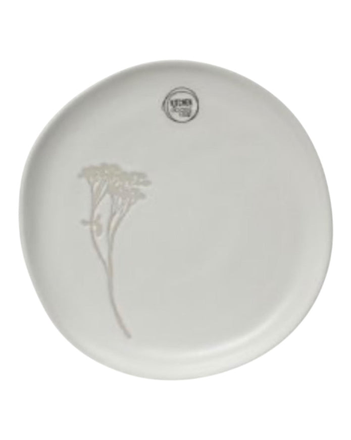 White Ceramic Floral Side Plate