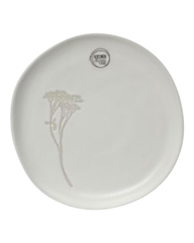 White Ceramic Floral Side Plate