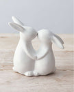 White Ceramic Kissing Bunny
