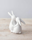 White Ceramic Kissing Bunny