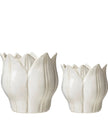 White Ceramic Leslie Tulip Pot - Lulu Loves Home Lulu Loves Home 
