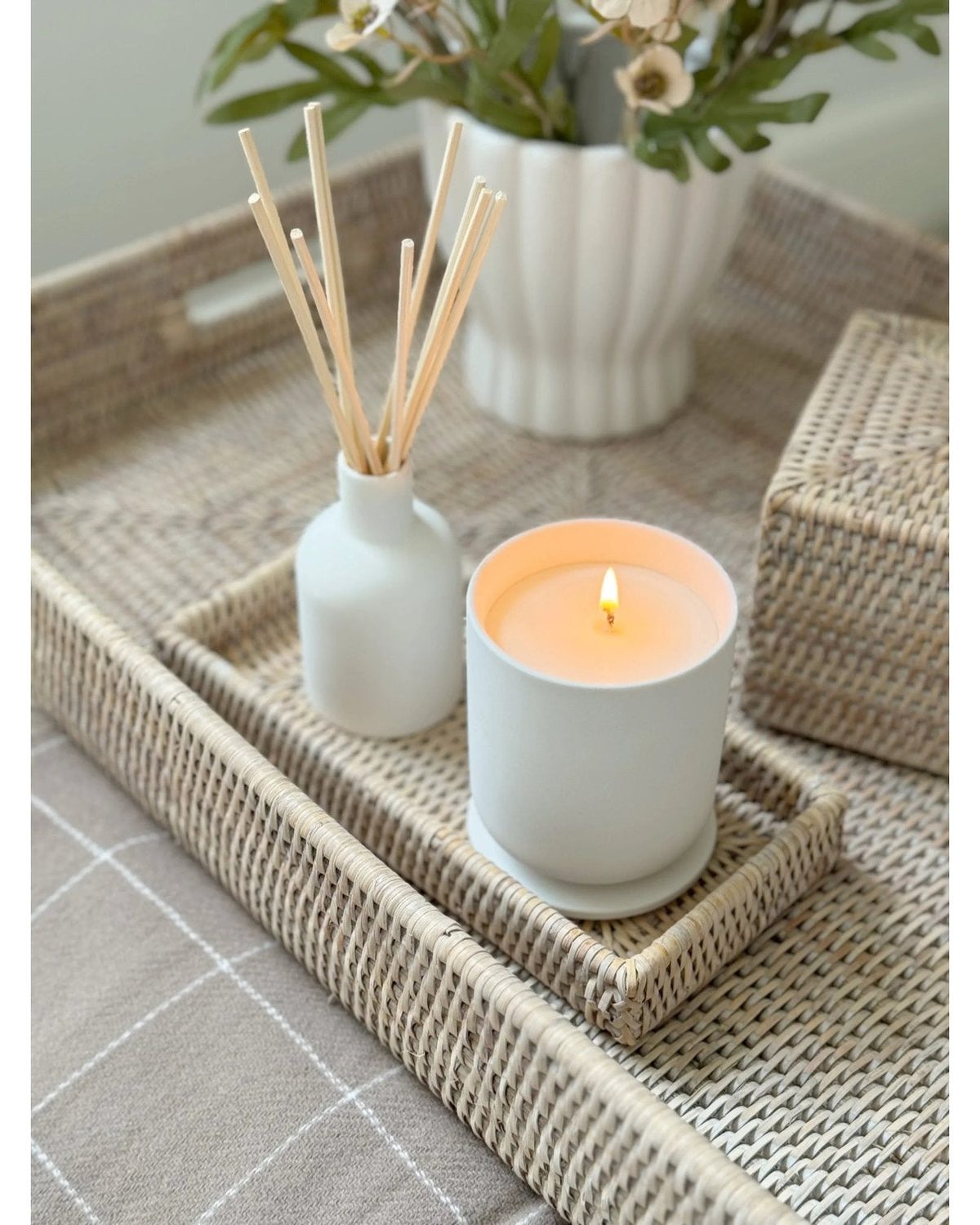 White Ceramic Lidded Candle - Shiso‚ Vetiver & Frankincense - CandlesCandles - Lulu Loves Home