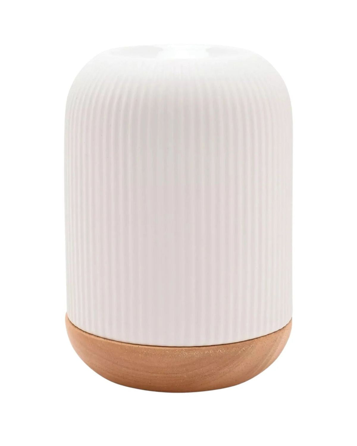 White Ceramic Loire Wax Melt & Oil Electric Burner - Ribbed - Wax Melt BurnersWax Melt Burners - Lulu Loves Home