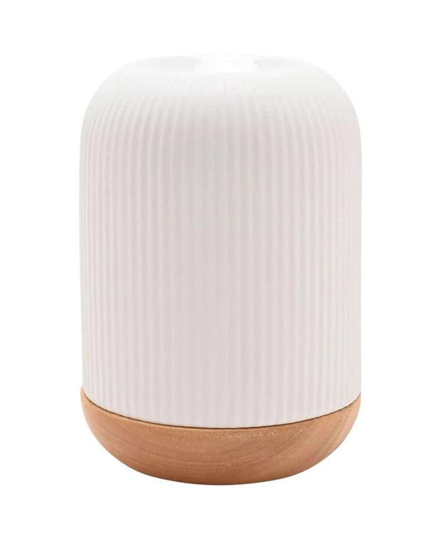 White Ceramic Loire Wax Melt & Oil Electric Burner - Ribbed - Wax Melt BurnersWax Melt Burners - Lulu Loves Home