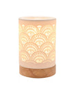 White Ceramic Loire Wax Melt & Oil Electric Burner - White Lace