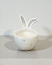 White Ceramic Rabbit Tealight Candle Holder