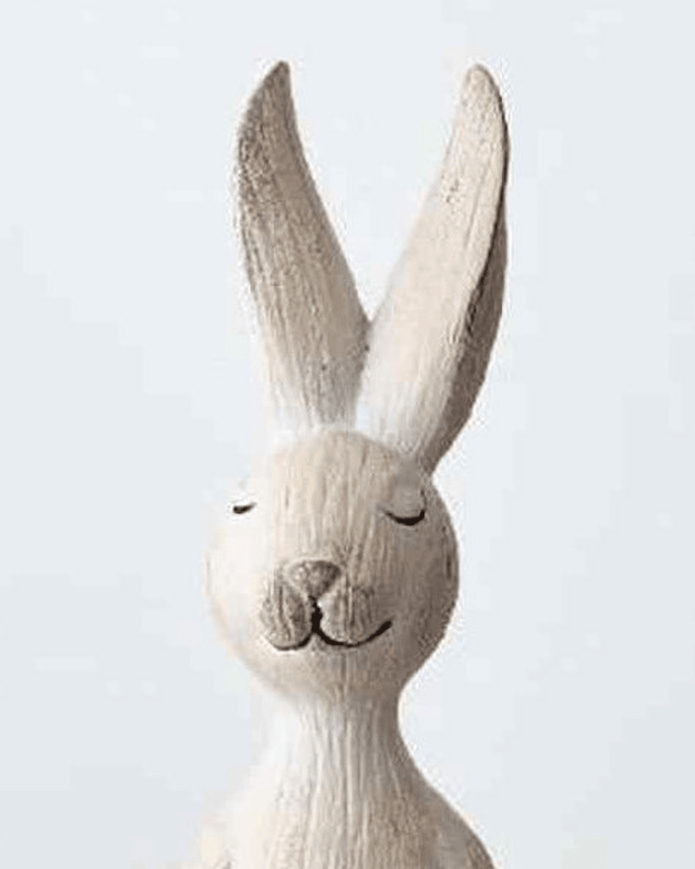 White Ceramic Sitting Bunny Rabbit