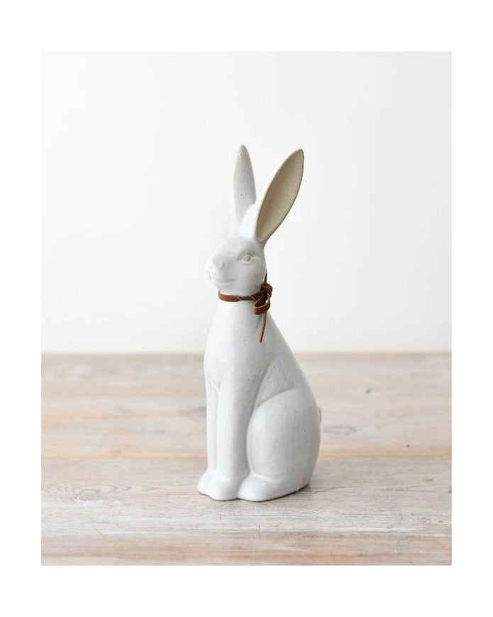 White Ceramic Sitting Bunny Rabbit