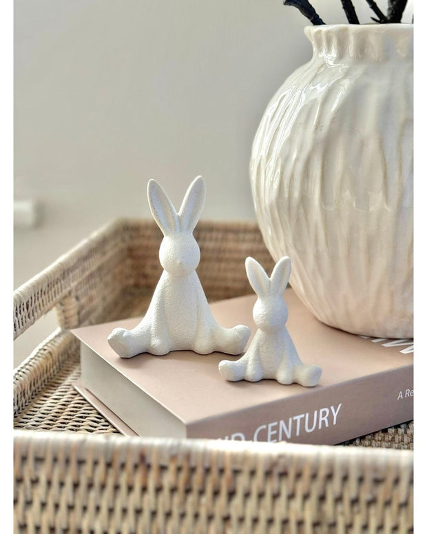 White Ceramic Sitting Bunny Rabbit