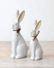 White Ceramic Sitting Bunny Rabbit