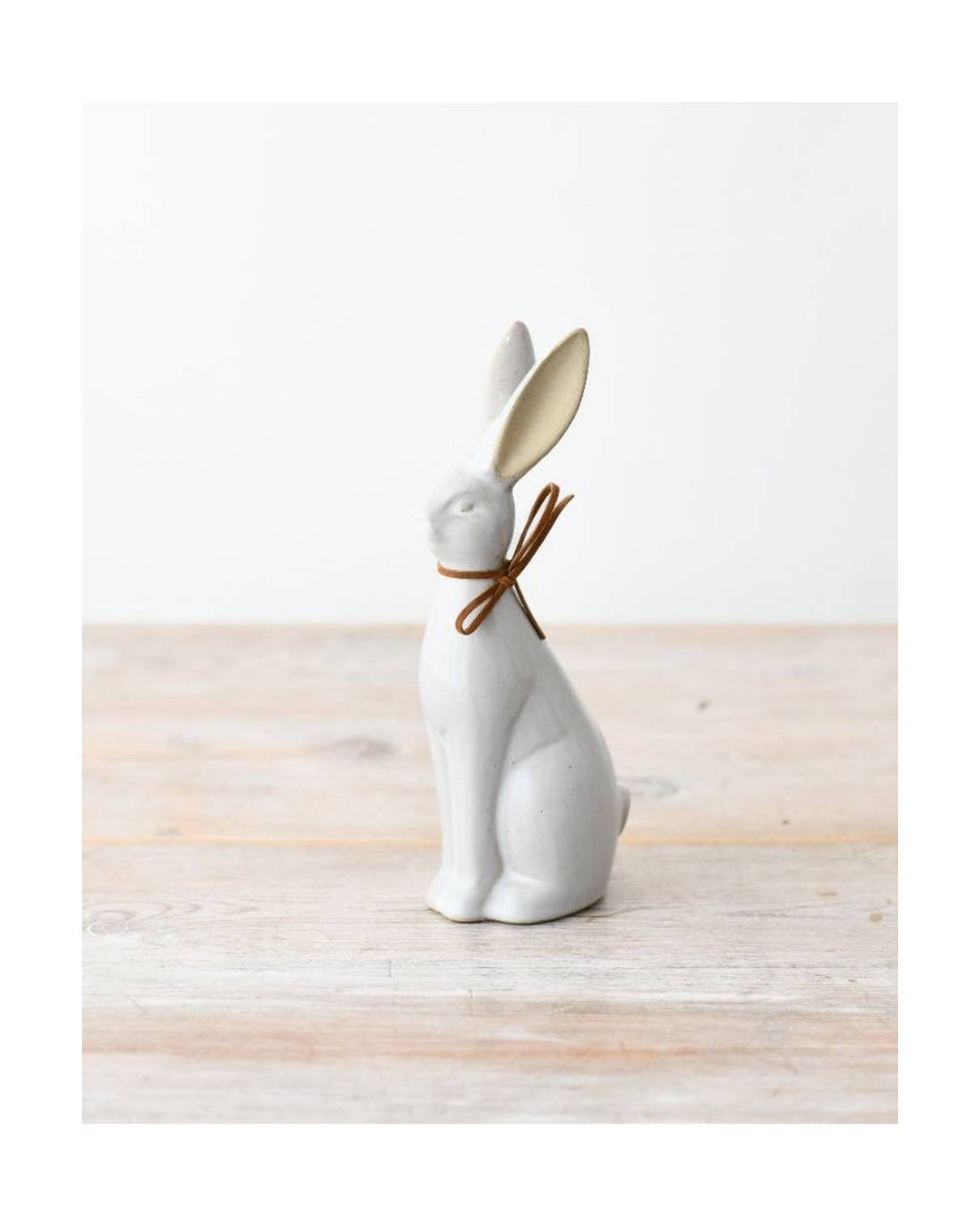 White Ceramic Sitting Bunny Rabbit