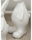White Ceramic Speckled Standing Bunny Rabbit - Lulu Loves Home Lulu Loves Home 