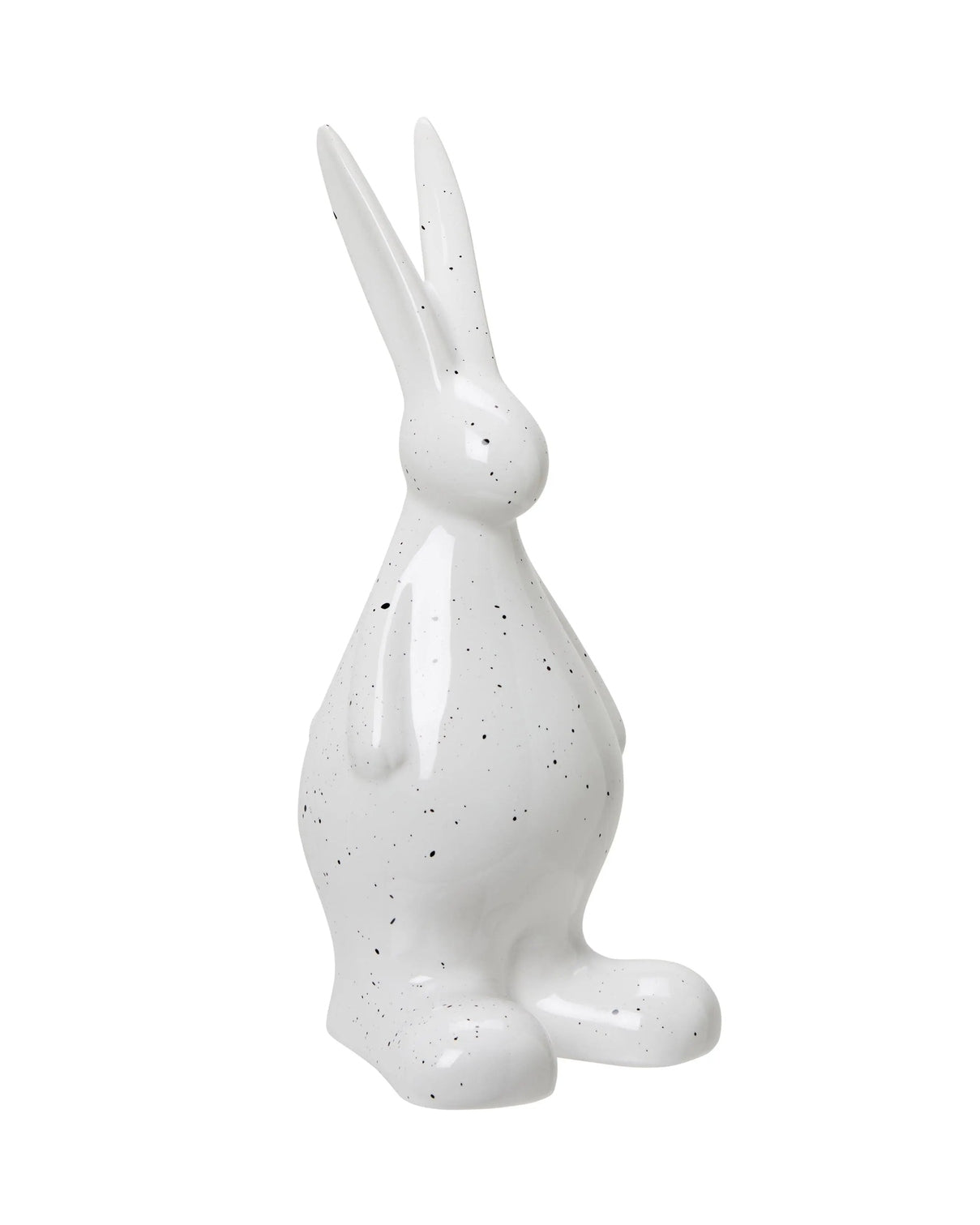 White Ceramic Speckled Standing Bunny Rabbit - Lulu Loves Home Lulu Loves Home 