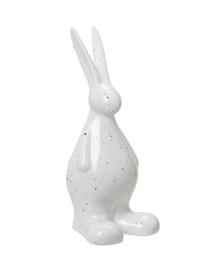 White Ceramic Speckled Standing Bunny Rabbit - Lulu Loves Home Lulu Loves Home 