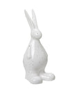 White Ceramic Speckled Standing Bunny Rabbit - Lulu Loves Home Lulu Loves Home 