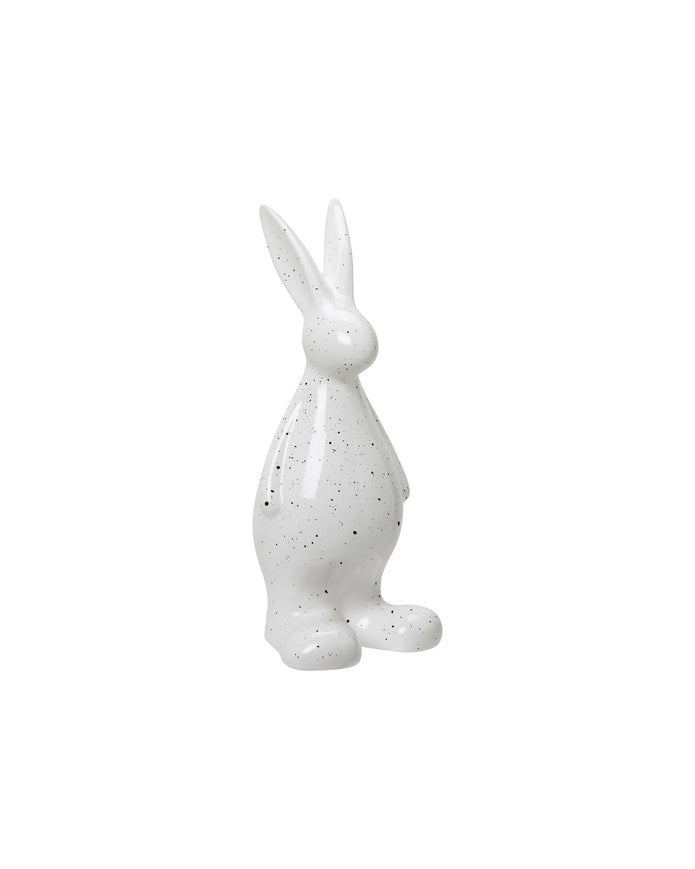 White Ceramic Speckled Standing Bunny Rabbit - Lulu Loves Home Lulu Loves Home 