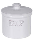 White Ceramic Stoneware Dip Jar