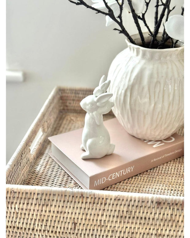 White Cetamic Bunny Rabbit Family